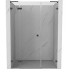 Mexen Lunar L duššiuksed, avatavad vasakule 120 cm, läbipaistev, harjatud relvahall - 834SL-120-050-66-00-L