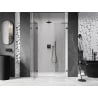 Mexen Lunar L 125 cm Left Hinged Shower Door, Transparent, Brushed Gun Gray - 834SL-125-050-66-00-L