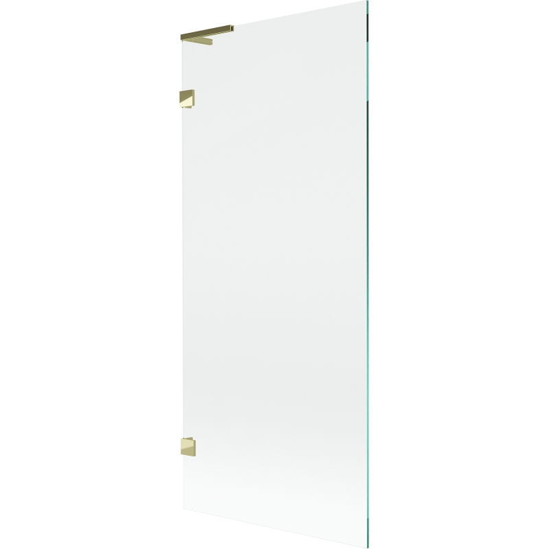 Mexen Lunar L Badewannenwand 1-flügelig 80 x 150 cm, transparent, gold - 897L-080-000-50-00