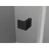 Mexen Lunar right hinged shower door 140 cm, transparent, black - 834S-140-050-70-00-P