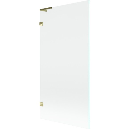 Mexen Lunar L üheukseline vanni vahesein, 90 x 150 cm, läbipaistev, kuldne - 897L-090-000-50-00