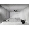 Mexen Lunar L duššiukse vasak 130 cm, läbipaistev, reljeefne hall harjatud - 834SL-130-050-66-00-L