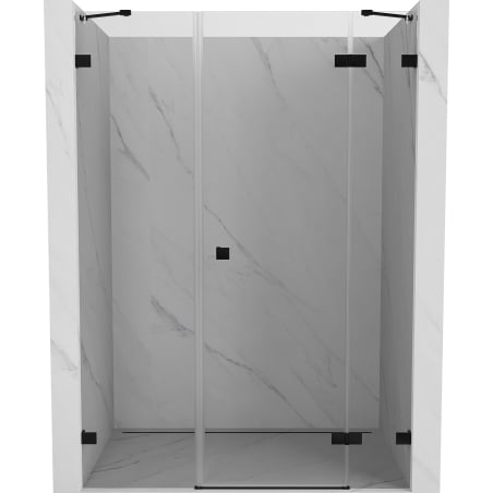 Mexen Lunar porte de douche battante droite 145 cm, transparent, noir - 834S-145-050-70-00-P