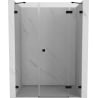 Mexen Lunar drzwi prysznicowe uchylne prawe 150 cm, transparent, czarne - 834S-150-050-70-00-P