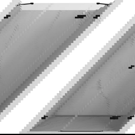 Mexen Lunar Duschfalttür rechts 155 cm, transparent, schwarz - 834S-155-050-70-00-P
