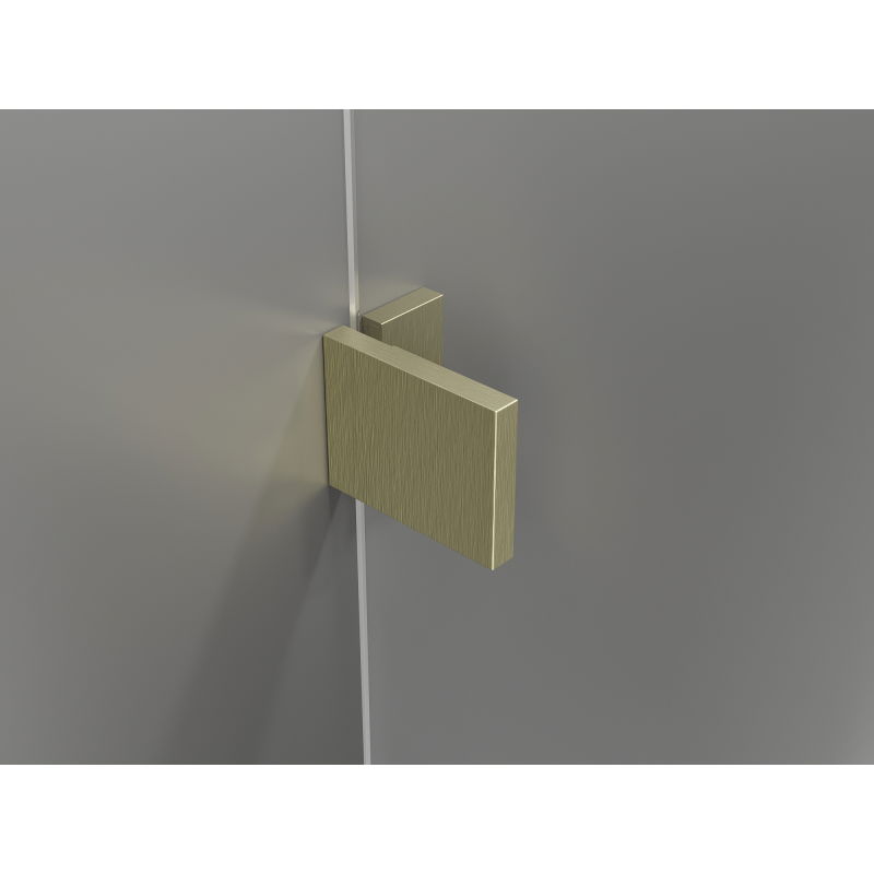 Mexen Lunar L divisória de banho com 1 folha 70 x 150 cm, transparente, dourado escovado - 897L-070-000-55-00