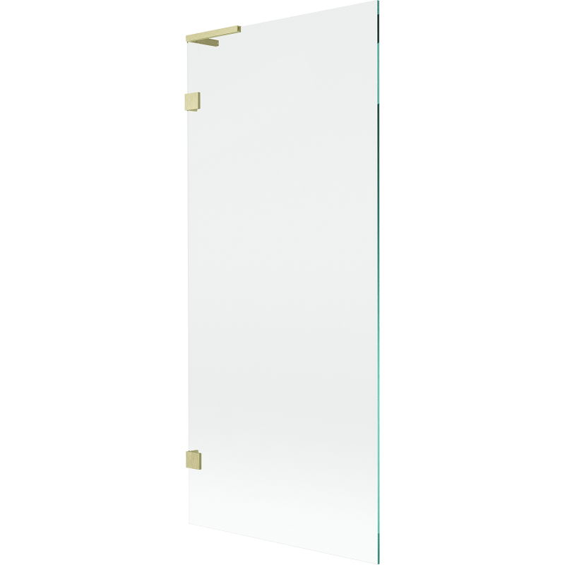Mexen Lunar L Badewannenwand 1-flügelig 80 x 150 cm, transparent, gold gebürstet - 897L-080-000-55-00