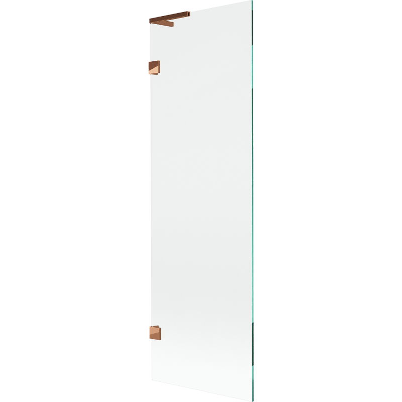 Mexen Lunar L yksiovinen suihkuseinä 60 x 150 cm, läpinäkyvä, ruusukulta - 897L-060-000-60-00