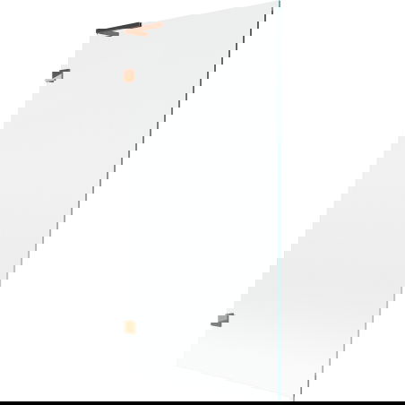 Mexen Lunar L paratia per vasca da bagno a 1 anta 90 x 150 cm, trasparente, oro rosa - 897L-090-000-60-00