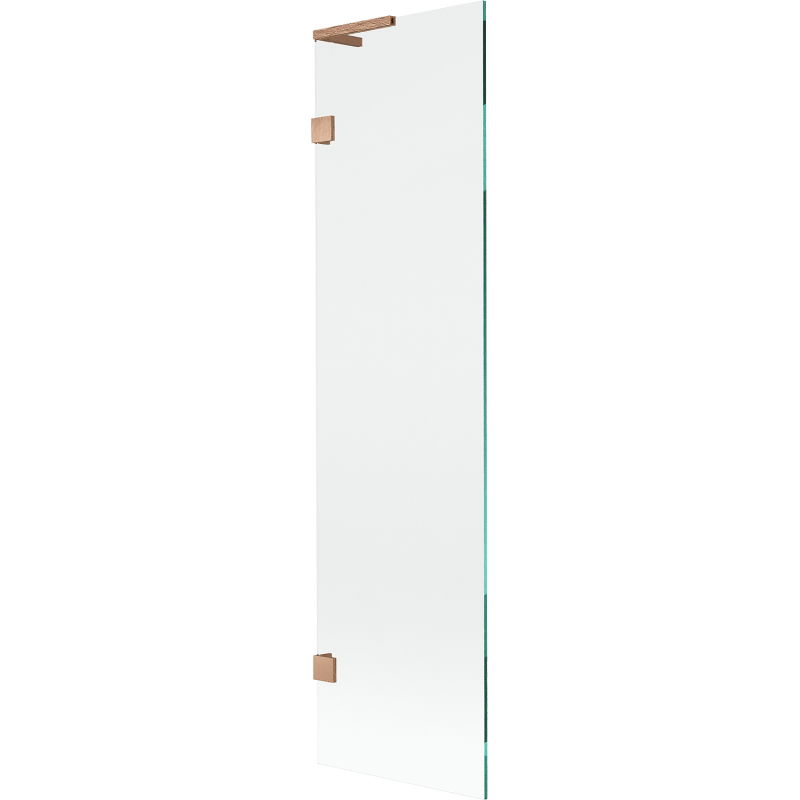 Mexen Lunar L Badewannen-Sichtschutz 1-flügelig 50 x 150 cm, transparent, gebürstetes Kupfer - 897L-050-000-65-00