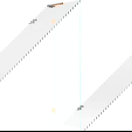 Mexen Lunar L Kylpyammeen yksiosainen suoja 50 x 150 cm, läpinäkyvä, harjattu kupari - 897L-050-000-65-00