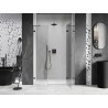 Mexen Lunar parema hingega dušiukse 140 cm, läbipaistev, gun metal - 834S-140-050-95-00-P