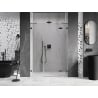 Mexen Lunar porte de douche battante droite 145 cm, transparent, gun metal - 834S-145-050-95-00-P