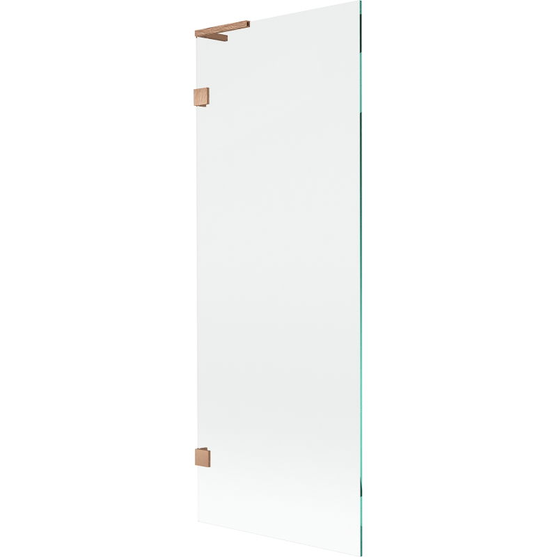 Mexen Lunar L Badeaufsatz 1-flügelig 70 x 150 cm, transparent, gebürstetes Kupfer - 897L-070-000-65-00