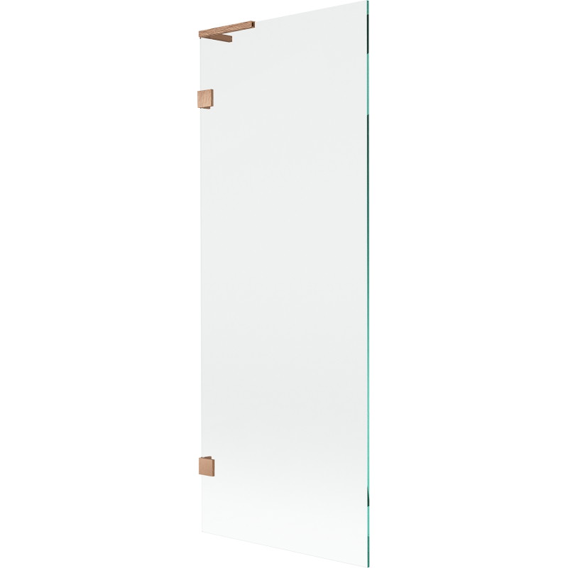 Mexen Lunar L parawan nawannowy 1-skrzydłowy 70 x 150 cm, transparent, miedź szczotkowana - 897L-070-000-65-00