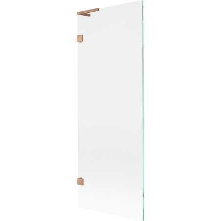 Mexen Lunar L tekstilni zaslon za kadu s 1 krilom 70 x 150 cm, proziran, brušeni bakar - 897L-070-000-65-00