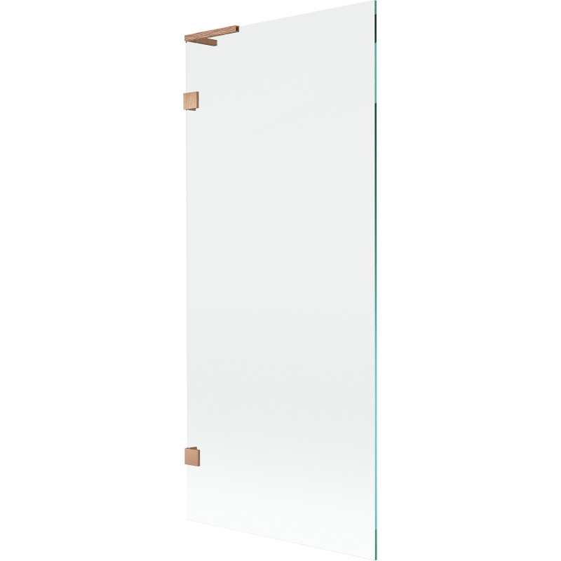 Mexen Lunar L üksik tiib vannitoauks 80 x 150 cm, läbipaistev, harjatud vask - 897L-080-000-65-00