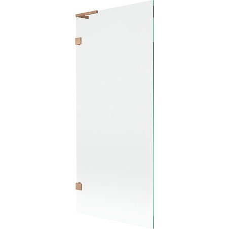 Mexen Lunar L üksik tiib vannitoauks 80 x 150 cm, läbipaistev, harjatud vask - 897L-080-000-65-00