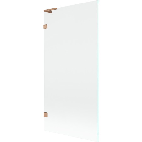 Mexen Lunar L vannitoa üheosaline dušiekraan 90 x 150 cm, läbipaistev, harjatud vask - 897L-090-000-65-00