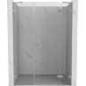 Mexen Lunar paremad hinged duššuks, 120 cm, läbipaistev, harjatud nikkel - 834S-120-050-97-00-P