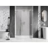 Mexen Lunar drzwi prysznicowe uchylne prawe 120 cm, transparent, nikiel szczotkowany - 834S-120-050-97-00-P