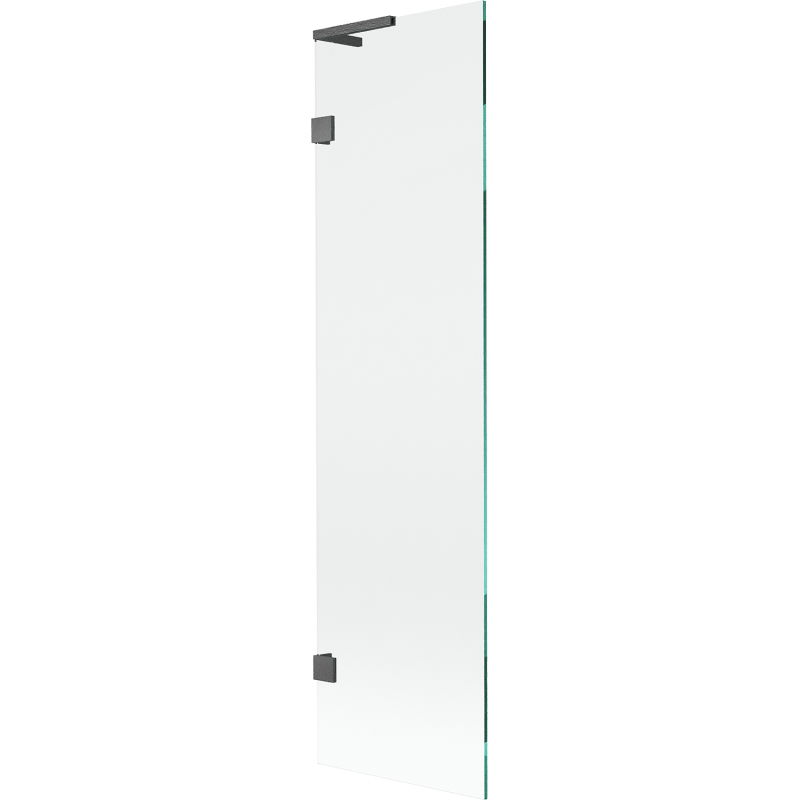 Mexen Lunar L badwand 1-delig 50 x 150 cm, transparant, gewapend grijs geborsteld - 897L-050-000-66-00