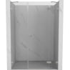 Mexen Lunar drzwi prysznicowe uchylne prawe 135 cm, transparent, nikiel szczotkowany - 834S-135-050-97-00-P