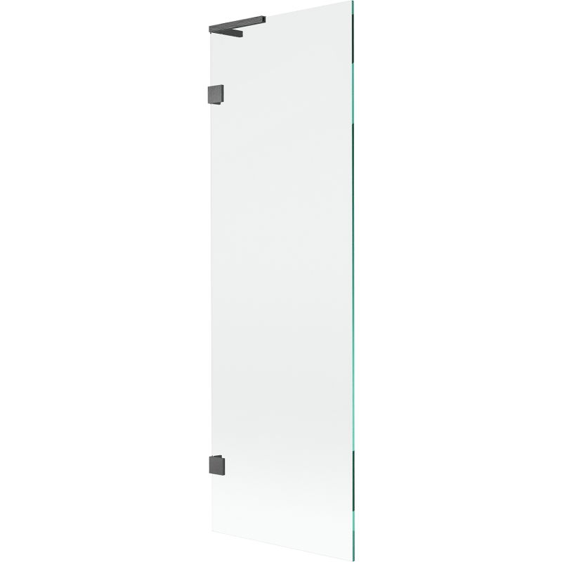 Mexen Lunar L divisória de chuveiro de 1 folha 60 x 150 cm, transparente, cinza escovado - 897L-060-000-66-00