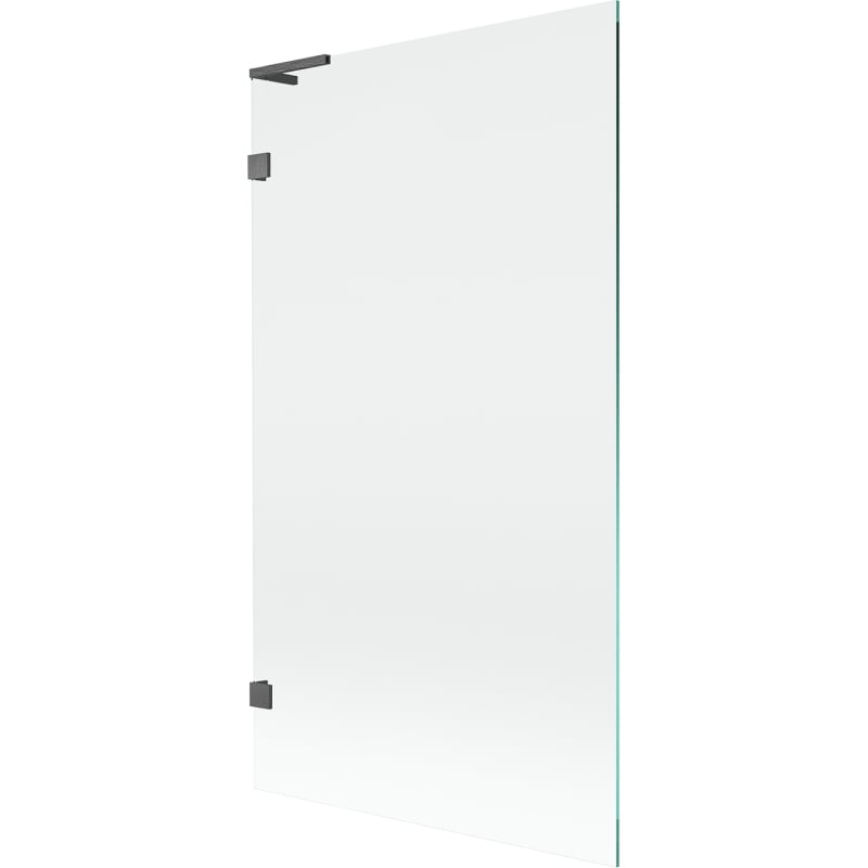 Mexen Lunar L mampara de baño de 1 hoja 100 x 150 cm, transparente, gris armadura cepillado - 897L-100-000-66-00