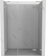 Mexen Lunar dušiuksed, parempoolsed, 150 cm, läbipaistev, harjatud nikkel - 834S-150-050-97-00-P