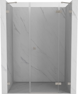 Mexen Lunar desna vrata za tuš, prozirna, brušeni nikal, 155 cm - 834S-155-050-97-00-P
