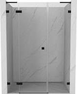Mexen Lunar L ljuljačka vrata za tuš lijeva 125 cm, prozirna, crna - 834SL-125-050-70-00-L