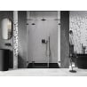 Mexen Lunar L Shower Door Left Hinged 125 cm, Transparent, Black - 834SL-125-050-70-00-L