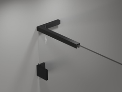 Mexen Lunar L Badewannenwand 1-flügelig 60 x 150 cm, transparent, schwarz - 897L-060-000-70-00