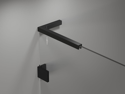 Mexen Lunar L Single-Panel Bath Screen 100 x 150 cm, Transparent, Black - 897L-100-000-70-00