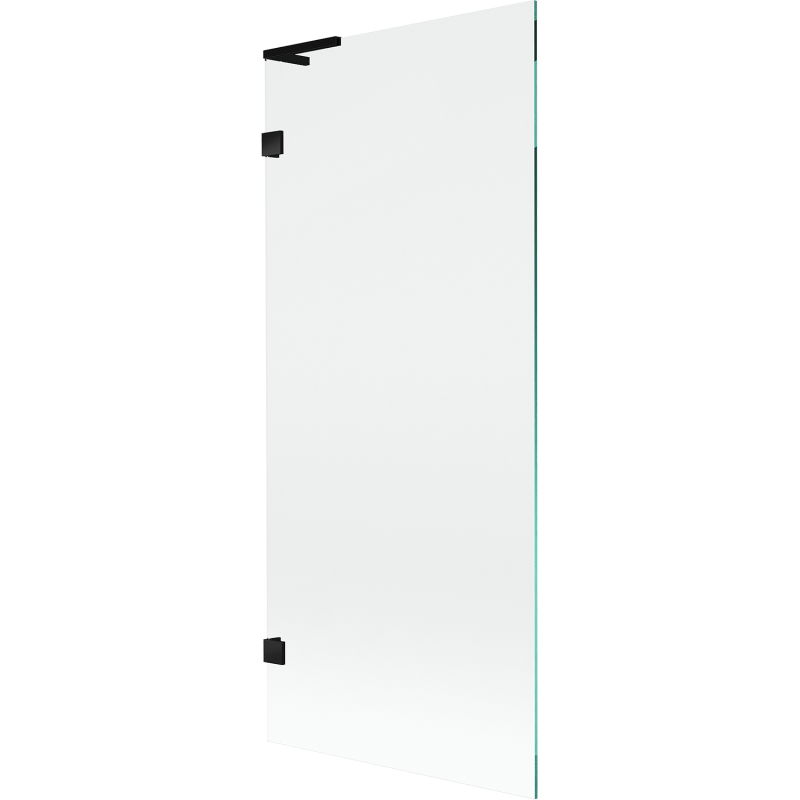 Mexen Lunar L Badewannenwand 1-flügelig 80 x 150 cm, transparent, schwarz - 897L-080-000-70-00