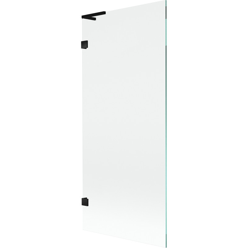 Mexen Lunar L vanniekraan 1-tiivaline 80 x 150 cm, läbipaistev, must - 897L-080-000-70-00