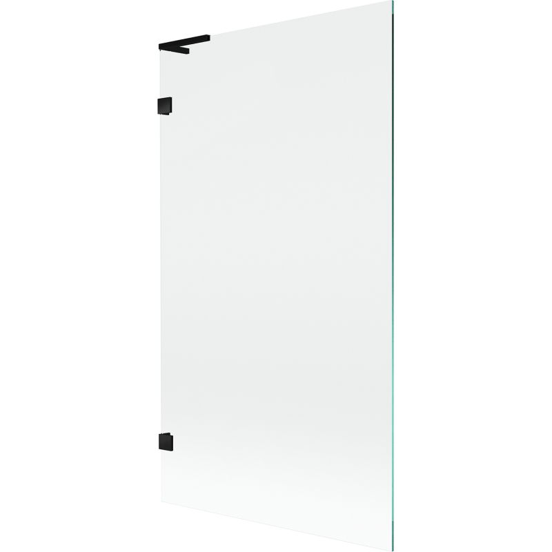 Mexen Lunar L badwand éénvleugelig 100 x 150 cm, transparant, zwart - 897L-100-000-70-00