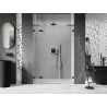 Mexen Lunar L porte de douche pivotante gauche 130 cm, transparent, noir - 834SL-130-050-70-00-L