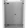 Mexen Lunar L hinged shower door left 135 cm, transparent, black - 834SL-135-050-70-00-L