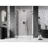 Mexen Lunar L drzwi prysznicowe uchylne lewe 135 cm, transparent, czarne - 834SL-135-050-70-00-L