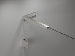 Mexen Lunar L 1-delige badwand 60 x 150 cm, transparant, geborsteld nikkel - 897L-060-000-97-00