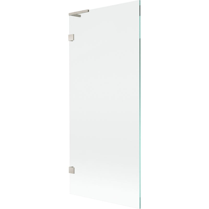 Mexen Lunar L divisória de banho de 1 folha 80 x 150 cm, transparente, níquel escovado - 897L-080-000-97-00