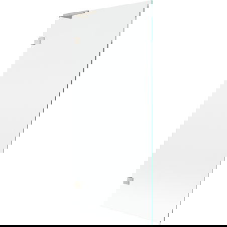 Mexen Lunar L divisória de banho de 1 folha 80 x 150 cm, transparente, níquel escovado - 897L-080-000-97-00