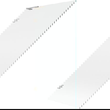 Mexen Lunar L badwand éénzijdig 90 x 150 cm, transparant, geborsteld nikkel - 897L-090-000-97-00