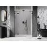 Mexen Lunar L left shower door 150 cm, transparent, black - 834SL-150-050-70-00-L