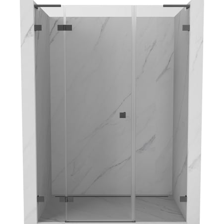 Mexen Lunar L drzwi prysznicowe uchylne lewe 125 cm, transparent, gun metal - 834SL-125-050-95-00-L