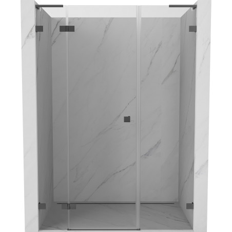 Mexen Lunar L dušiuksed vasak, 130 cm, läbipaistev, gunmetal - 834SL-130-050-95-00-L