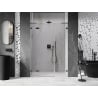 Mexen Lunar L drzwi prysznicowe uchylne lewe 130 cm, transparent, gun metal - 834SL-130-050-95-00-L