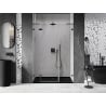 Mexen Lunar L Left Hinged Shower Door 145 cm, Transparent, Gun Metal - 834SL-145-050-95-00-L